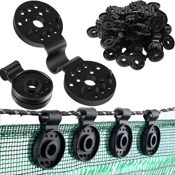 Shade Cloth Plastic Clips Round Plastic Black Clips for Sun Shade Kit