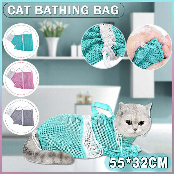Cat Supplies Washing Bags for Pet Bathing Nail Trimm Mesh Cat Grooming Bath Bag