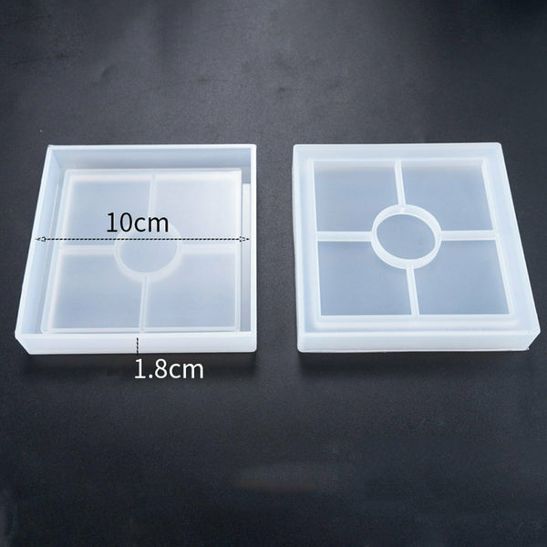 3 Styles Coaster Cup Mat Mold Silicone Mould for Craft DIY Epoxy Resin Casting - Lets Party