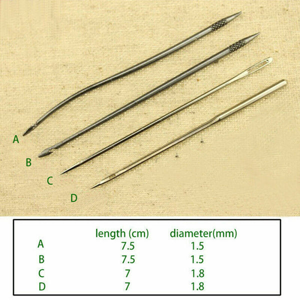 2 Set Sewing Needle Tool Kit Stiching Speedy Stitcher for Leather Sail & Canvas