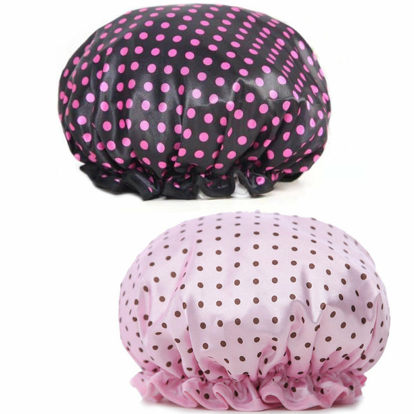 Double Layer Shower Cap Bath Hat Hair Care Women Sleep Waterproof Reusable AU