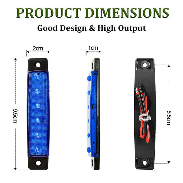 4X Marine Boat 6 LED Lamp Blue Cabin Deck Courtesy Light Stern Transom Lights AU