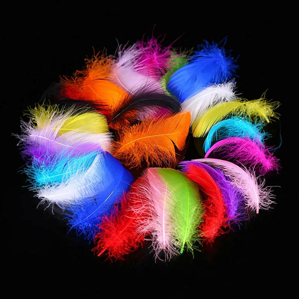 Bulk 100 x Mix Colour Goose Feathers DIY Craft Dream Catcher Wedding Cake 6-12cm