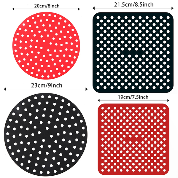 Reusable Air Fryer Liners Non-Stick Food-Grade Silicone Air Fryer Basket Mat New