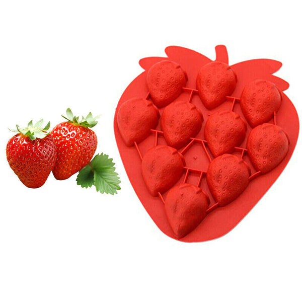 Strawberry Cookies Chocolate Cake Mold Baking Mould Ice Cube Tray Jelly Mold AU