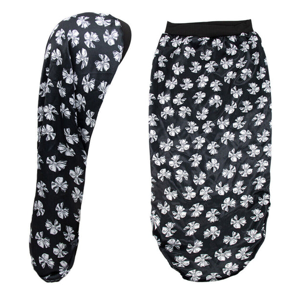 Satin Silk Bonnet Sleep Cap Head Cover Turban Wrap Long Hair Sock