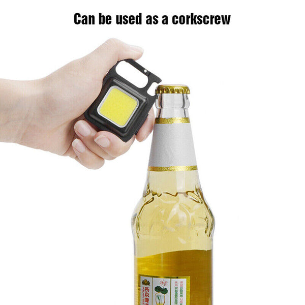 Mini Led Flashlight Portable Work Light Pocket USB Keychains Rechargeable Brigh