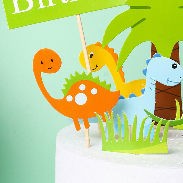11X Dinosaur Cake Topper Dinosaurs Cupcake Birthday Party Cake Decor Kids Fun