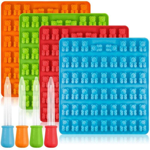 53 Cavity Silicone Gummy Bear Mold Candy Chocolate Jelly Ice Moulds Bakeware AU - Lets Party