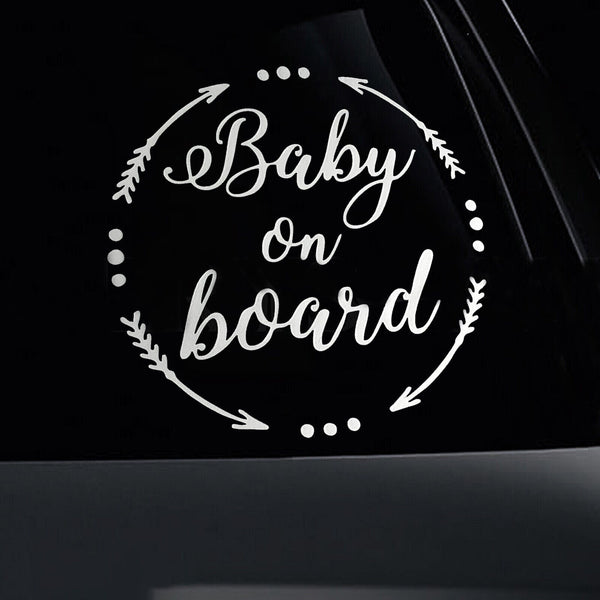 Baby On Board Stickers Reflective Car Vinyl Decal Sign Sticker Sign Child Kids