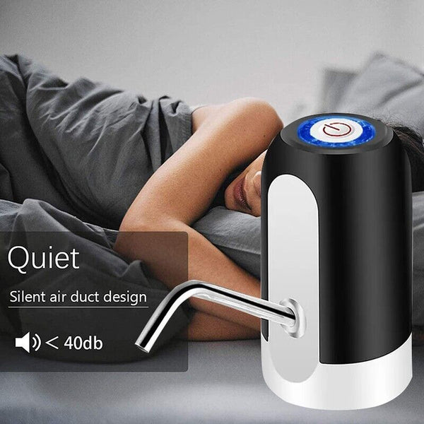 Electric Water Bottle Pump Dispenser Drinking USB Button Black White Drinking AU