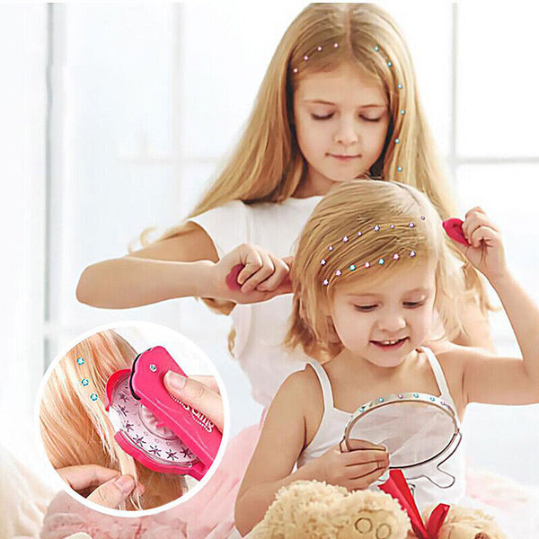 Diamond Hair Sparkle Stapler Machine Tools Kit Gems for Shirt Decor Girls AUS