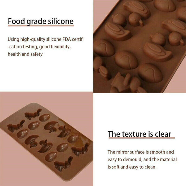 Bunny Egg Easter Chocolate Cake ice Cube Cookie Silicone Mold Mould Duck Tray