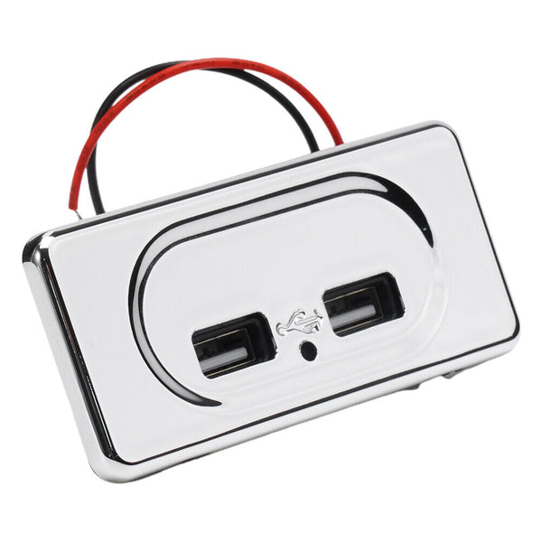 3.1A 12V Dual USB Ports Fast Charger Socket Power Outlet Panel Caravan UNIVERSAL - Lets Party