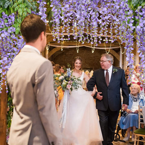 12x Artificial Silk Fake Flower Garland Vine Wisteria Leaf Hanging Wedding Decor