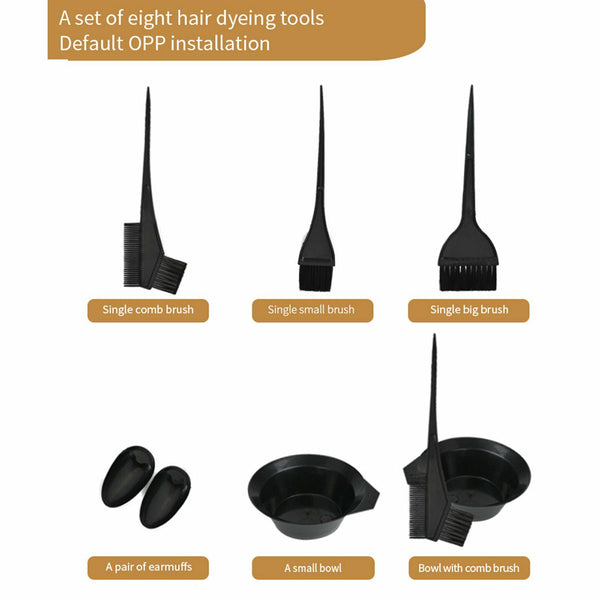 22Pcs Dye Hair Tools Coloring DIY Coloring Hairdressing Tool Kit Brush Comb Bowl