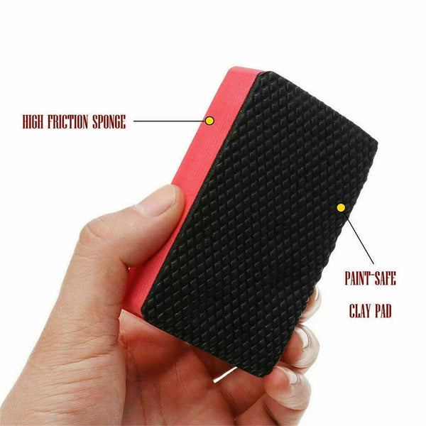 4PCS Wash Cleaner Car Magic Clay Bar Sponge Block Wax Polish Pad Cleaning Eraser