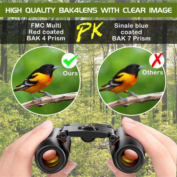 Day Night Vision Binoculars 30x60 Zoom Outdoor Travel Hunting Folding Telescope