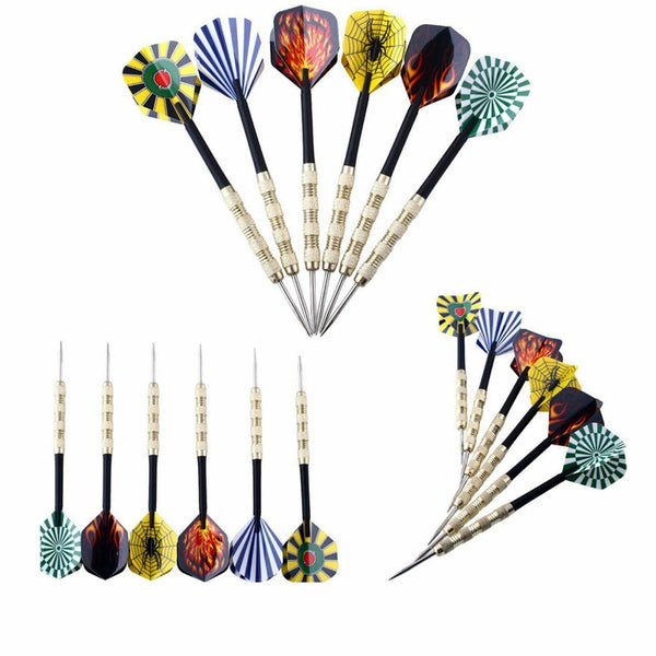 15 pcs(5 sets) of Steel Tip Darts Needle Slim Barrel With Nice Dart Flights Set