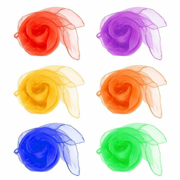 48pcs Juggling Silk Dance Magic Tricks Dancing Performance Props Chiffon Scarves