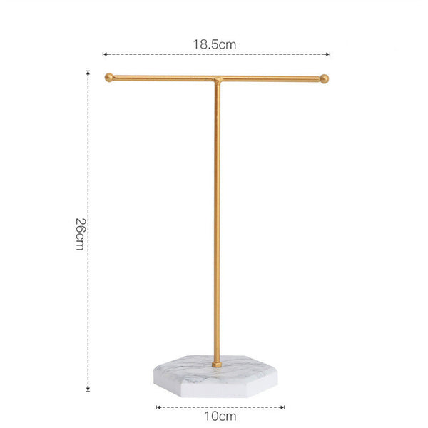Jewelry Display Stand T-shape Earring Necklace Rack Tabletop White black New AU