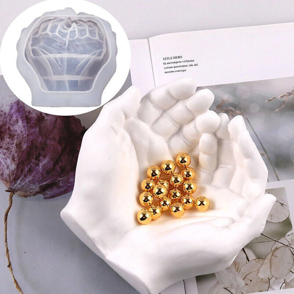 Hand Shape Silicone Ashtray Resin Mold Holder Tray Mould Casting Epoxy Crafts AU