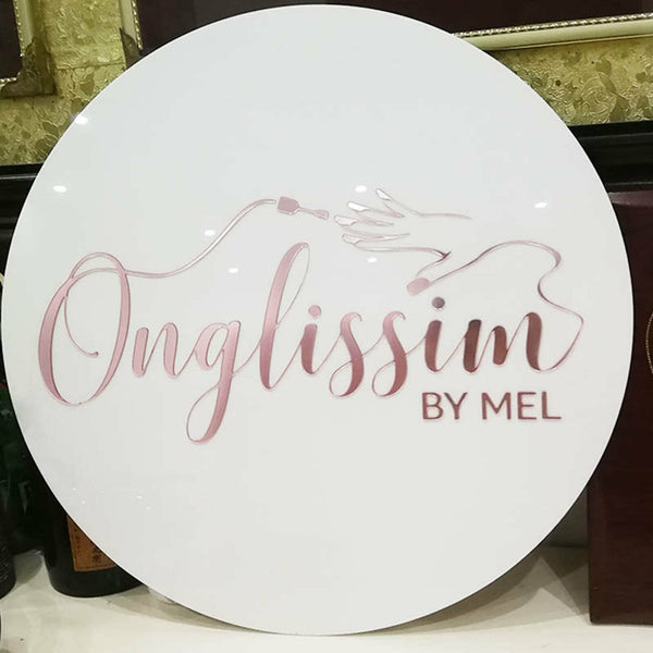 80cmRound Acrylic Board Wedding Welcome Sign Circle Baby Shower Engagement Party