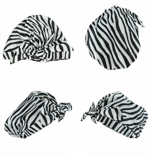 Woman Shower Cap Reusable Long Hair Large Turban Bathroom Waterproof Hair Cap AU