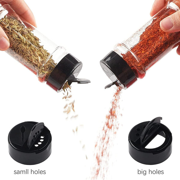 24PCS Plastic Spice Bottles Jars Containers Shaker Lid Empty Bottles 100ML AU