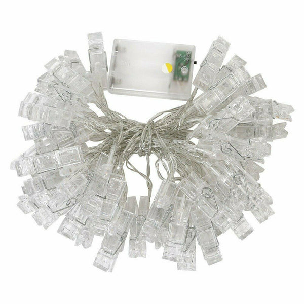 Hanging Picture Photo Peg Clip Fairy String Lights Wedding Party Decor