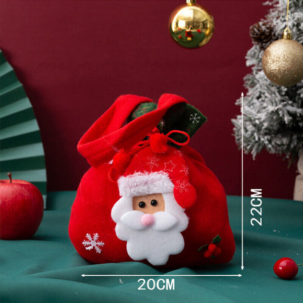Christmas Candy Treat Bags Gift Wrapping Bag Xmas Party Drawstring Decor Bags AU