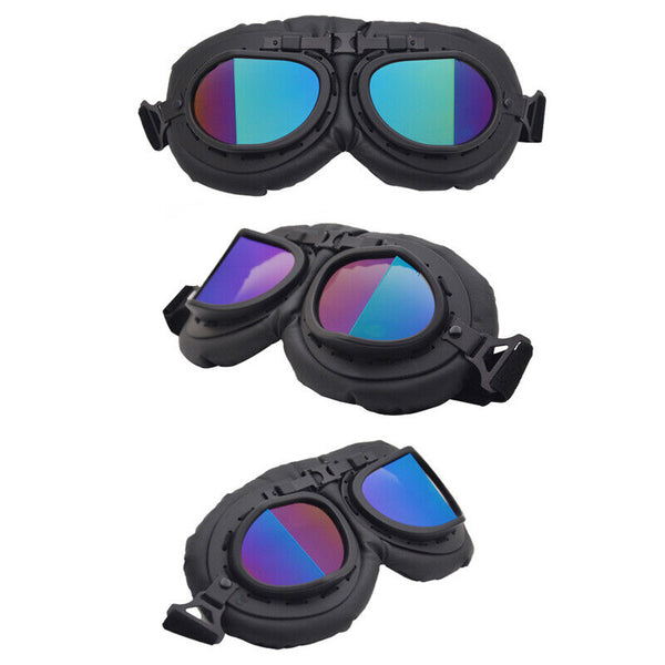 Vintage Pilot Motorcycle Racing Goggles Aviator Retro ATV UTV Dirt Bike Eyewear