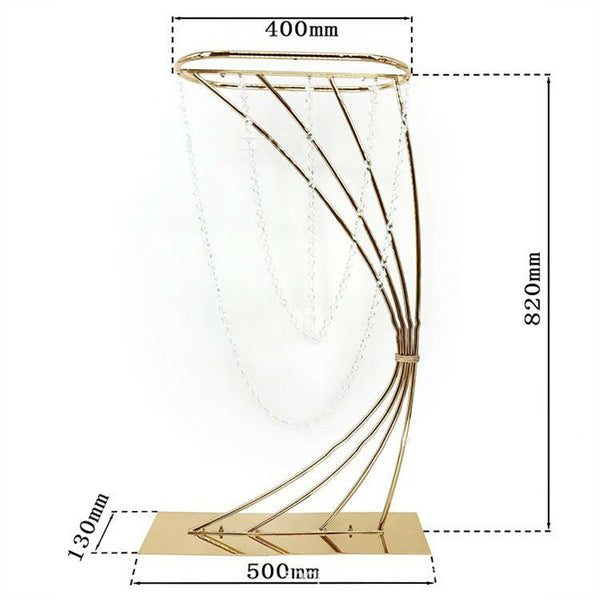 83CM Crystal Balls Vase Metal Flower Stand Iron Wedding Party Props Decor AU