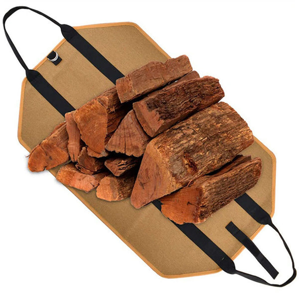 Potable Firewood Log Carrier Tote Bag Fireplace Wood Holder Big Storage Bag AUS