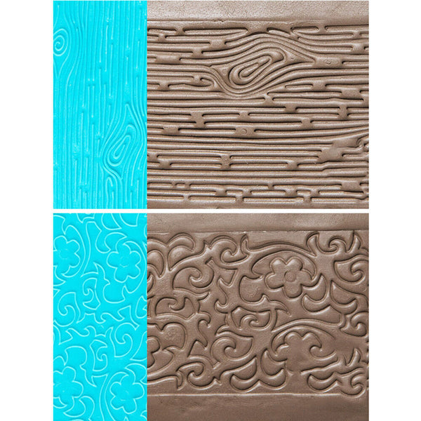 6PCS Polymer Clay Texture Embossing Tool Mold Stamp Pottery Sculpting Art Craft