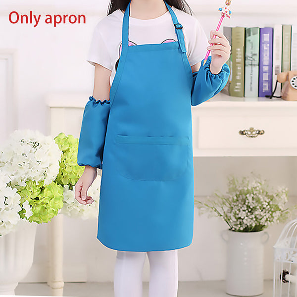 5 Colours Craft Adjustable Pocket Kids Apron Smock Kitchen Polyester material AU