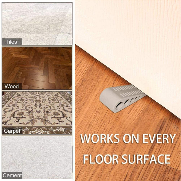 3Pcs Rubber Door Stopper Wedge Jammer Stoppers Heavy Duty NEW Door Stop Security