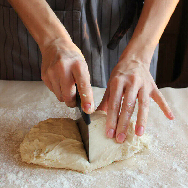 Dough Scraper Stainless Steel Bake Cake Slicer Pastry Cutter Multipurpose Bench