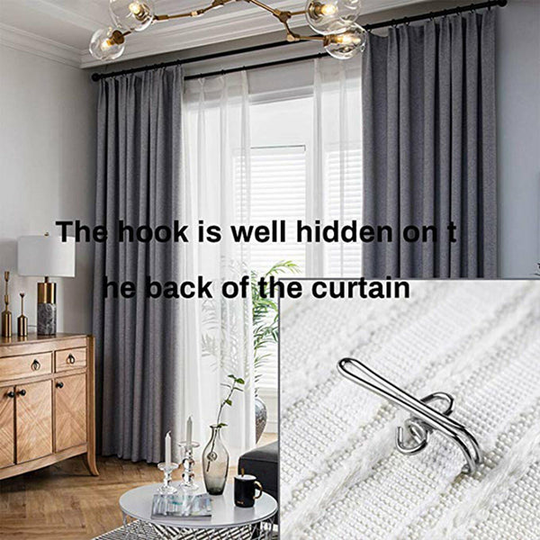 Curtain Gathering Hooks Rings Pencil Pleat Small Metal Gather Hooks Pinch Pleat