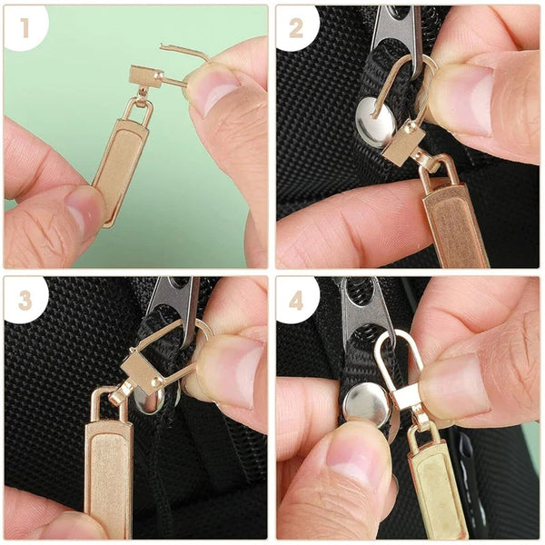 10PCS Replacement Zipper Pull Fixer Slider Puller Zip Head Repair Clothes Craft