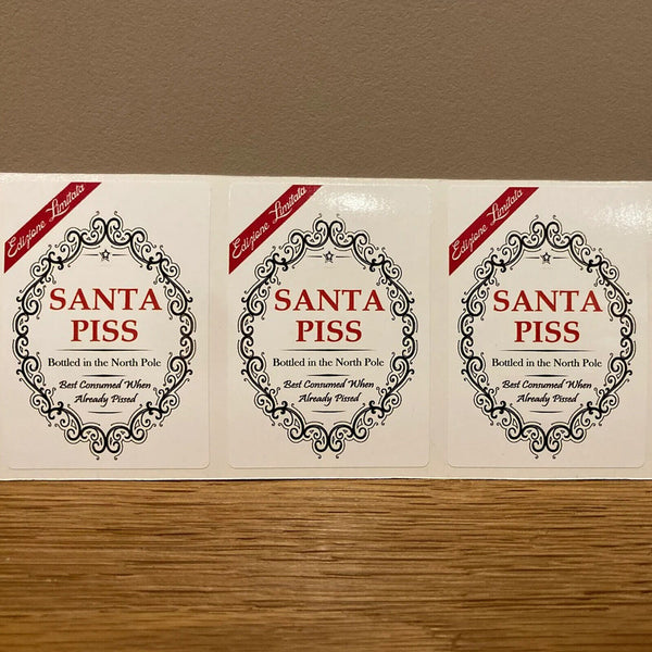 Christmas Funny Bottle Labels Novelty Funny Joke Happily Wine Bottle Label