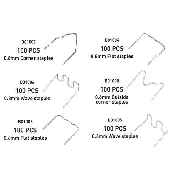 1200pcs Steel Hot Stapler Staples Repair Tools Kit For Plastic Welder Car Bumper