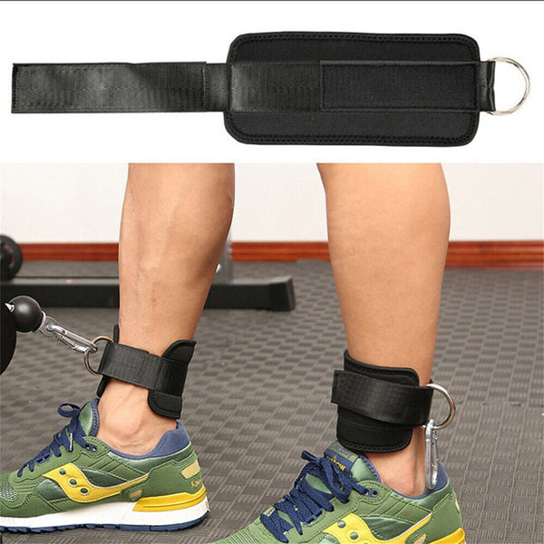 Gym Heavy Duty Ankle Strap Pair Weight Lifting D-Ring Attachment Pulley Cable AU
