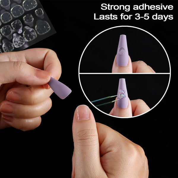 480X Double Sided Adhesive Press On Nail Stickers Clear Tape Glue Tabs Sell New