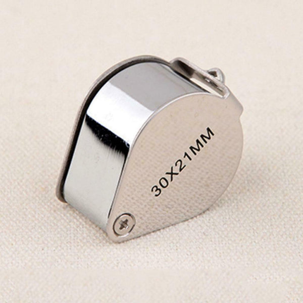 30X 21MM Magnifier Jeweler Eye Jewelry Loupe Loop Fodable Glass Magnifying