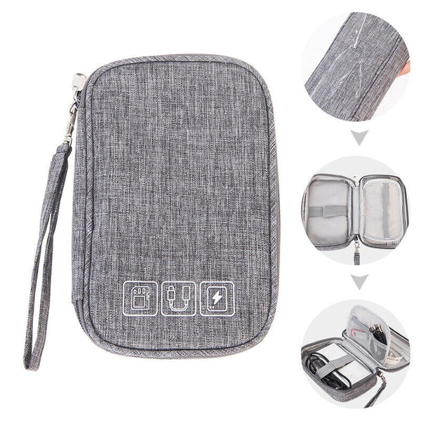 Electronic Accessories Cable Bag Organizer Travel Pouch Storage Cases Charger AU