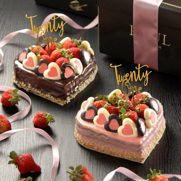 Twenty One 21st Birthday 21 Today Acrylic Cake Topper Happy Birthday Mirror New