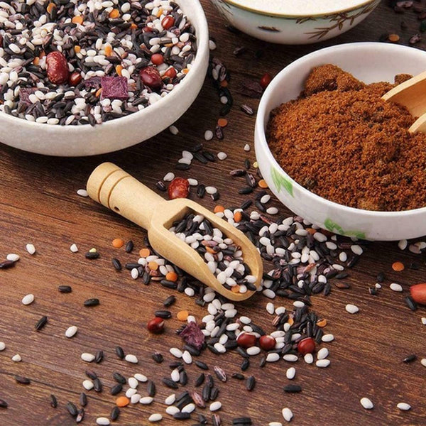 1/2/4/10 PCS Wooden Small Little Mini Scoop Salt Sugar Coffee Spoon Kitchen Tool