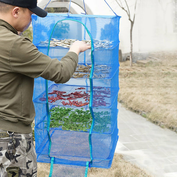 5 Tiers Air Drying Net Vegetable Dehydrator Fruit Fishing Free Hook Hang Rope AU