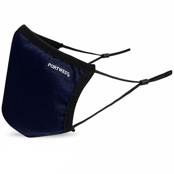 Portwest CV35 Face Mask Fabric Anti Microbial Triple Layer Washable Reusable AU